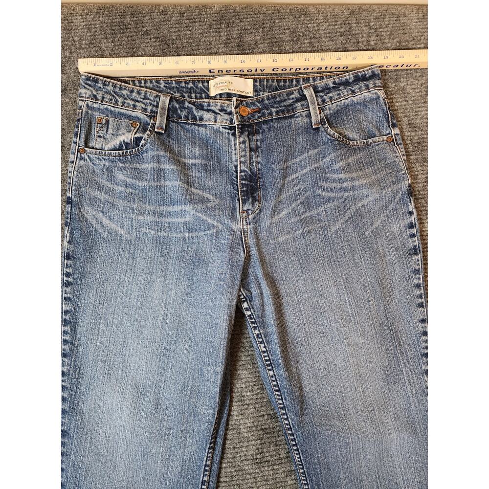 Levi Strauss Womens Size 18 Signature Mid Rise Bootcut Womens Blue Denim Jeans - Picture 8 of 15